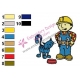 Bob The Builder and Pilchard Embroidery Design